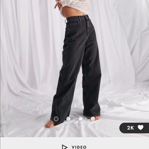 Black ASOS relaxed Dad Jean